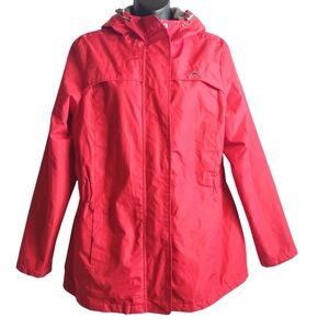 SNOZU Platinum Collection Women's Red Hooded Fleece Lined Winter Jacket Size M